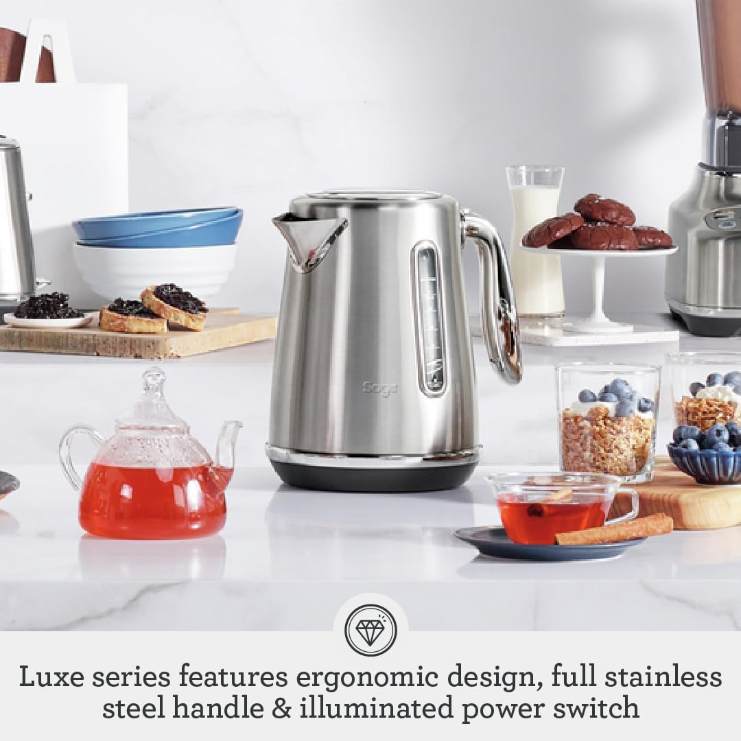 Soft Top Luxe, Quiet Electric Kettle, Brushed Stainless Steel Brushed Stainless Steel Single