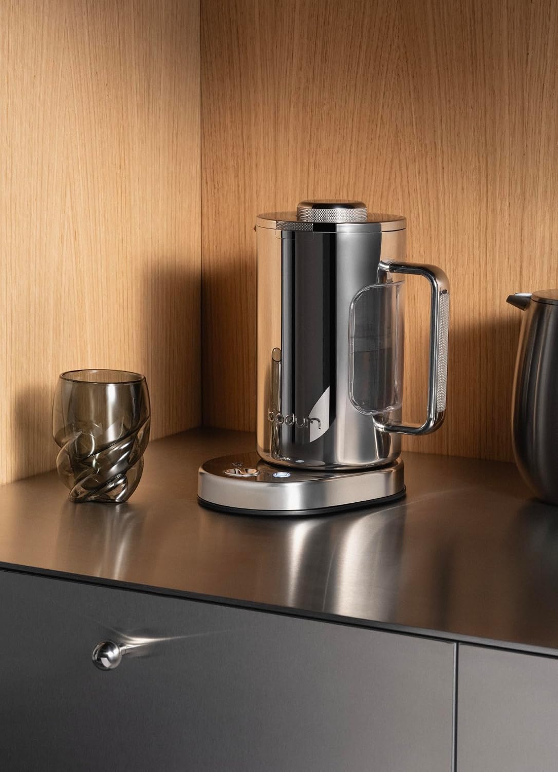 BISTRO Double-Wall Electric Kettle with Temperature Control, 1L Variable-Temperature Water Kettle with Keep-Warm Function, 2000W, Stainless Steel, 12546-16UK-BISTRO