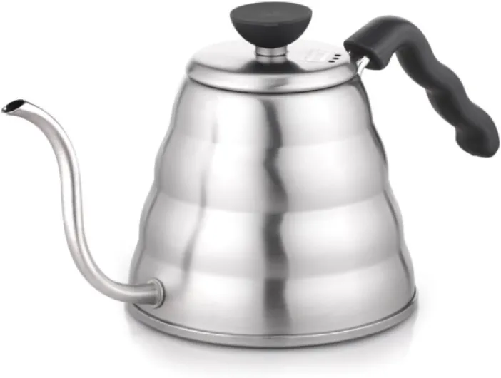V60 "Buono" Gooseneck Drip Kettle, 1200ml, Silver 1.3 Quarts Stainless Steel, Silver