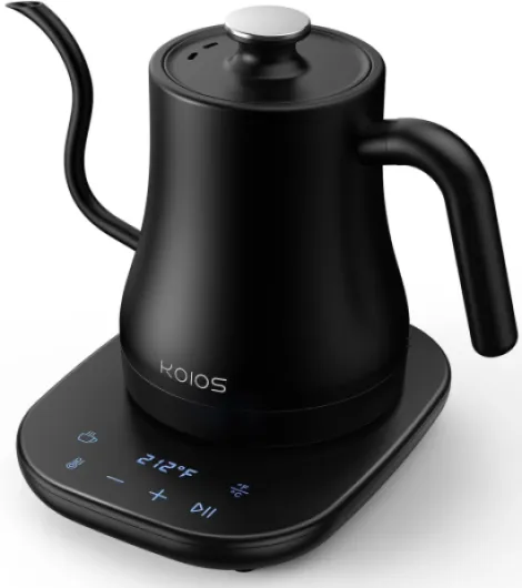 Gooseneck Electric Kettle with Temperature Control, 27oz/0.8L Fast Heat Electric Kettle for Pour Over Coffee/Tea, Auto Shut Off & Boil-Dry Protection, 4hrs Keep Warm, Stainless Steel Inner,Matte Black Matt Black
