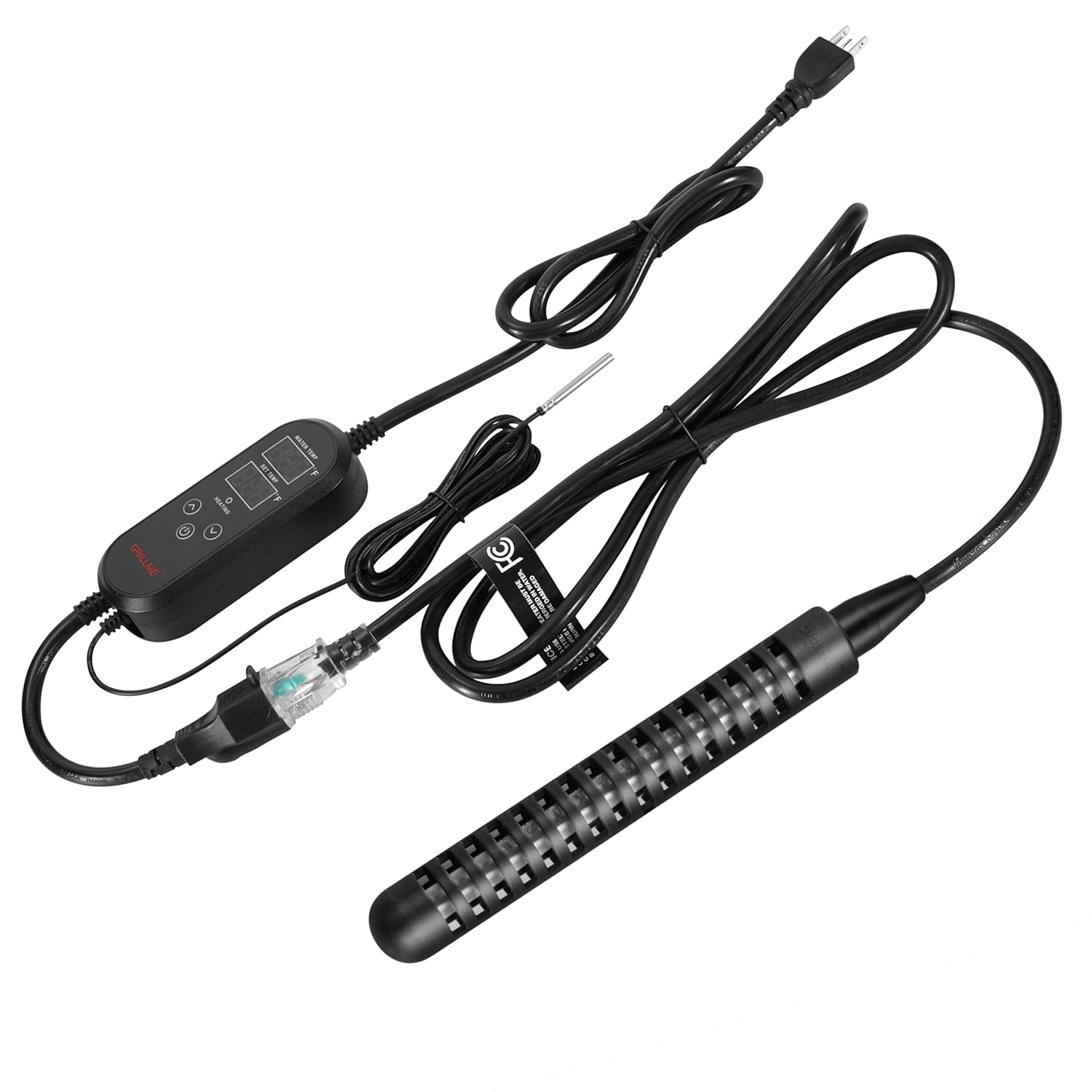 1500W Immersion Water Heater with Intelligent Temperature Controller,Fully Submersible Portable Electric Heater,5 Galons Bucket Heater,Corrosion Preventive 316L Shel,Easy and Convenient to Use