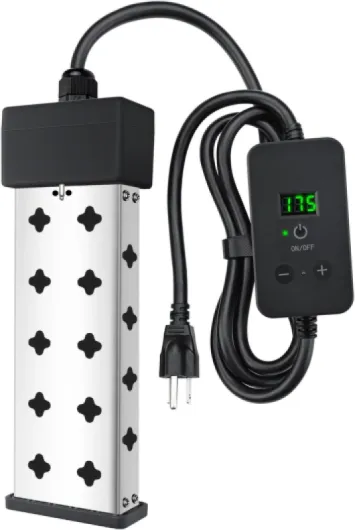 Immersion Water Heater 1800W, Portable Submersible, Real Time Temp Display, Thermostat Temp Control, Dry Burn Protection, Heating for Buckets Bathtubs Hot Tubs Above Ground and Inflatable Pools