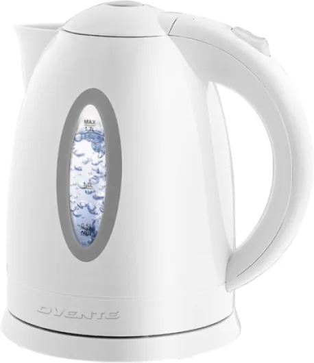 Electric Kettle, 1.7L Fast Boiling Water Heater for Coffee or Tea, BPA Free with Water Level Gauge, Auto Shut-Off, Boil-Dry Protection, Indicator Light and Removable Filter, White KP72W