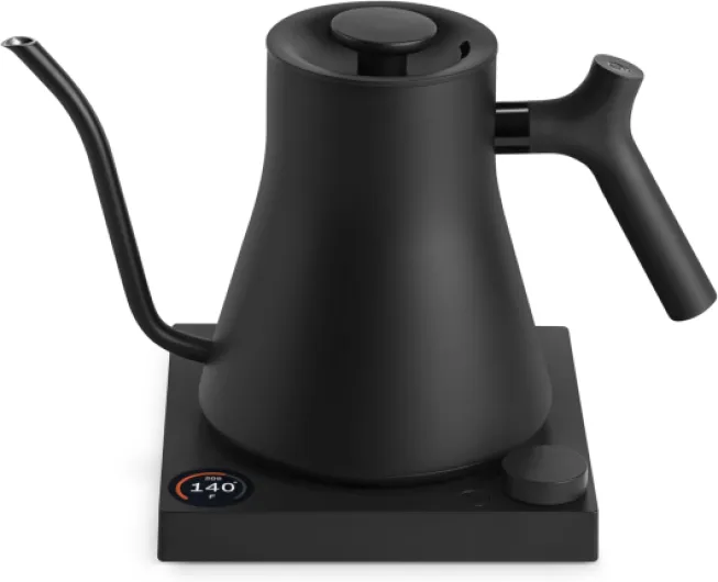 Stagg EKG Pro Electric Gooseneck Kettle - Pour-Over Coffee and Tea, Quick Heating, Precise Temperature Control, Scheduling, Built-in Brew Timer, Matte Black, 0.9 Liter Matte Black EKG Pro