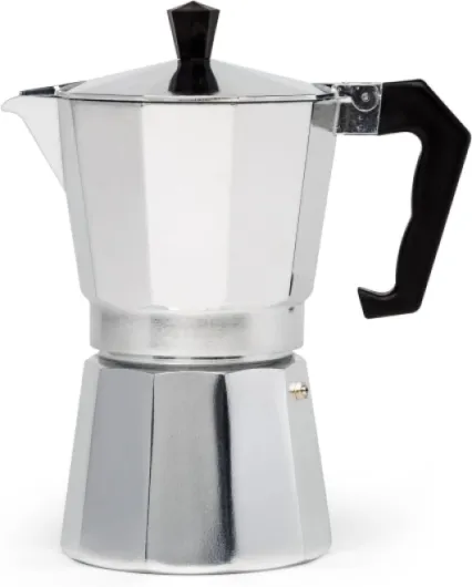 Classic Stovetop Espresso and Coffee Maker, Moka Pot for Italian and Cuban Café Brewing, Greca Coffee Maker, Cafeteras, 6 Espresso Cups, Silver Silver 6 Cup