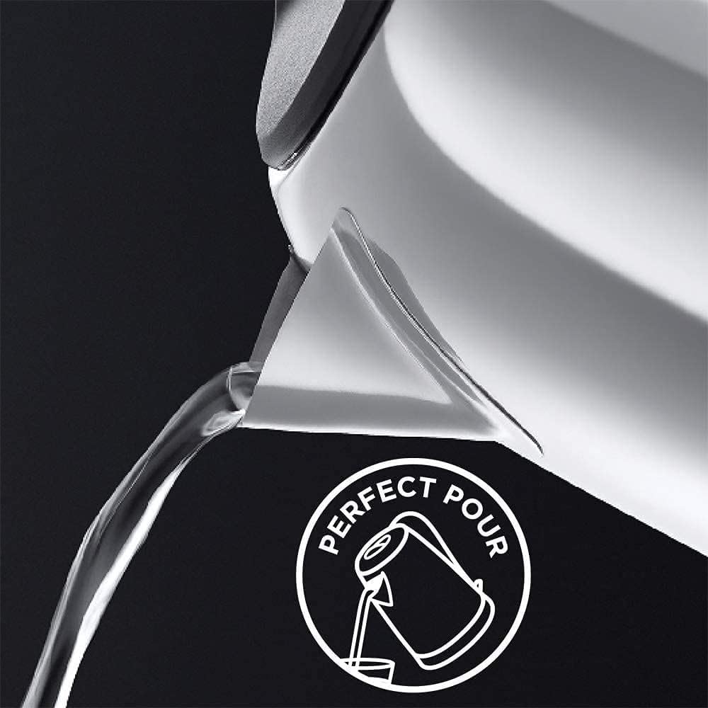 Brushed Stainless Steel Electric 1.7L Cordless Kettle (Quiet & Fast Boil 3KW, Removable washable anti-scale filter, Push button lid, Perfect pour spout) 20460 QUIET BOIL