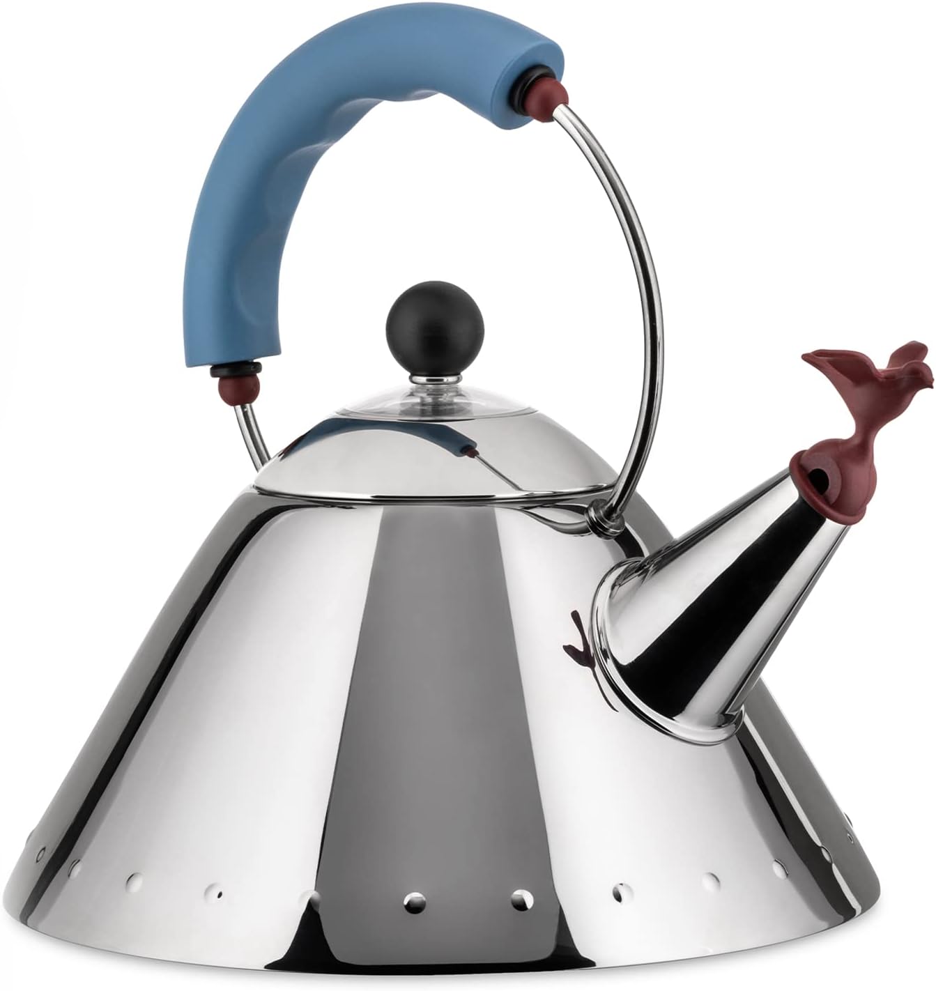 Blue Bird Whistle Hob Kettle, Diameter 22cm, Height 22.5cm, centilitre capicity 200cl Blue Stainless steel