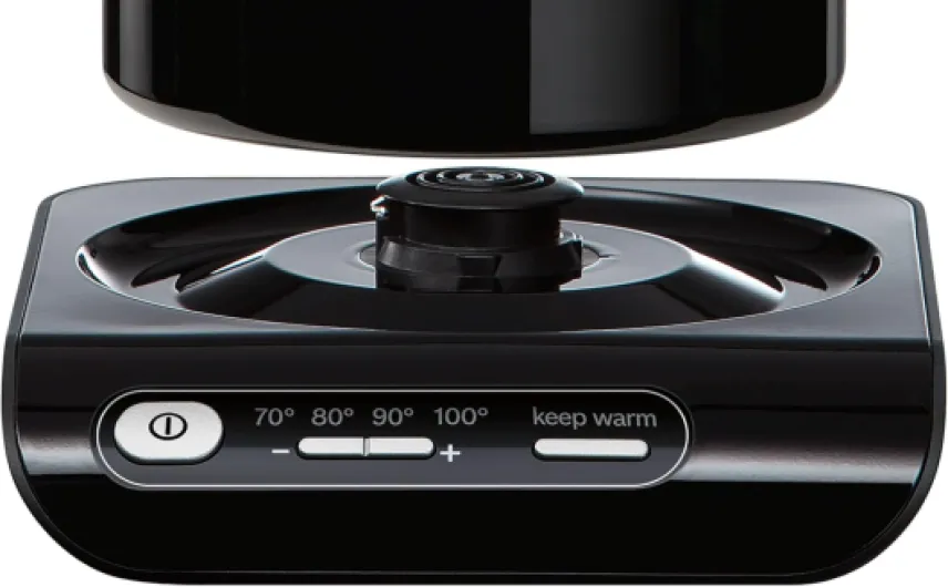 TWK8613P Styline electric kettle (2400 W, temperature selection, automatic switch-off, keep warm function, overheating protection, capacity 1.5 L) black