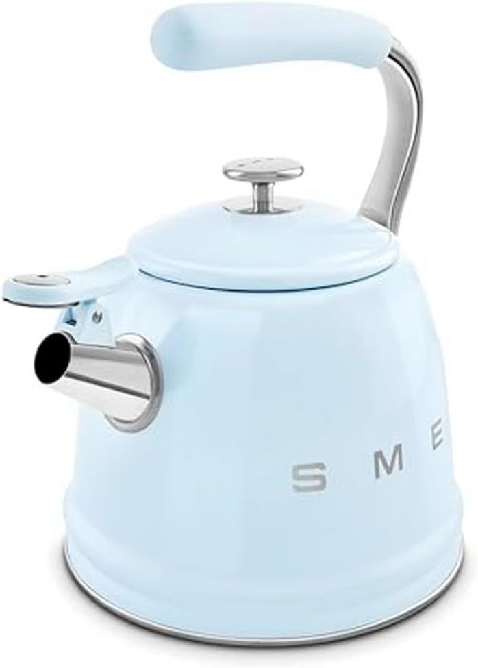 SMEG WKF01PB, Whistling Kettle, Pastel Blue