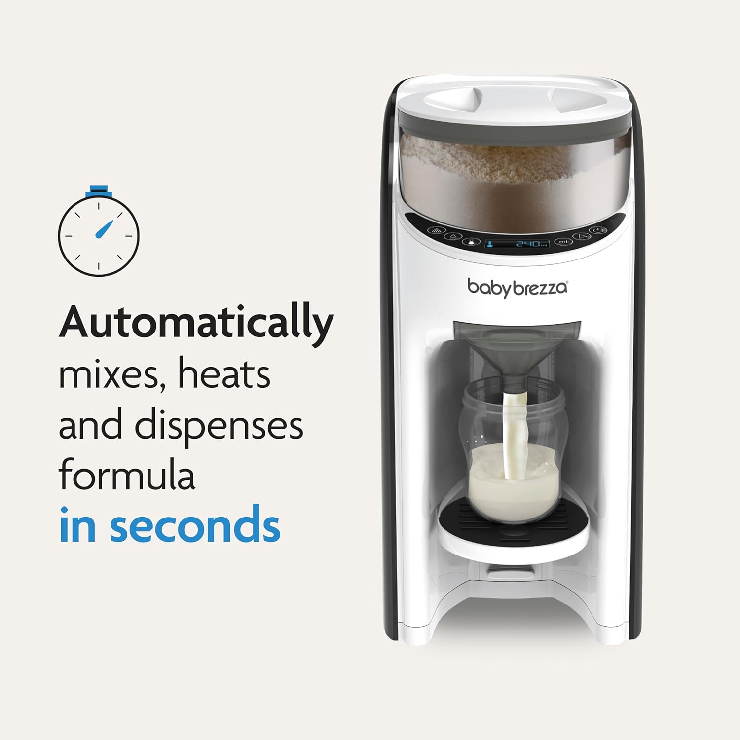Formula Pro Advanced Formula Dispenser Machine - Automatically Mix a Warm Formula Bottle Instantly - Easily Make Bottle with Automatic Powder Blending, White