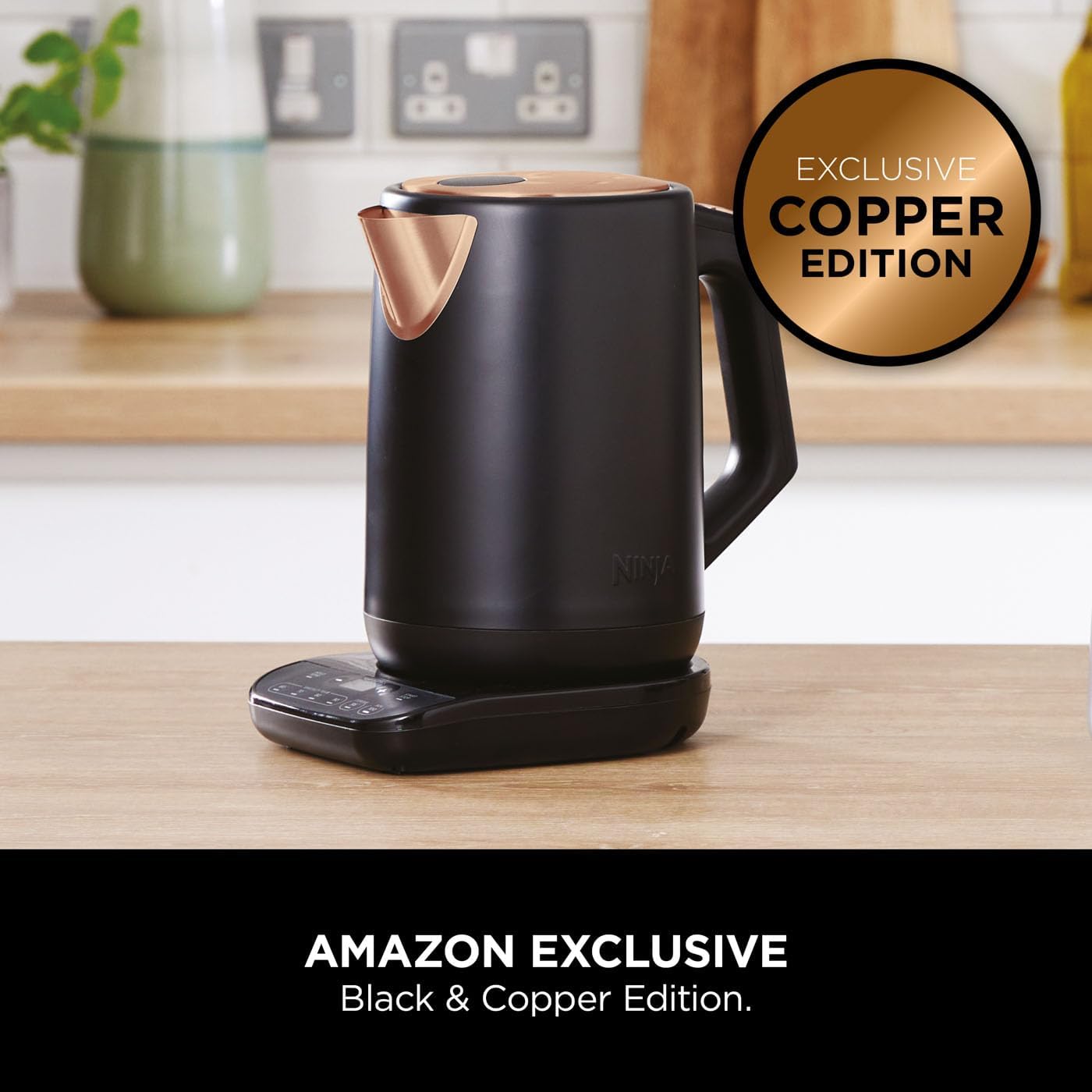 Perfect Temperature Kettle, 1.7L, LED Display, Easy to Use Kettle with Rapid Boil and Temperature Control & Hold, Black & Copper, KT200UKCP Copper/Black 1.7 Litres