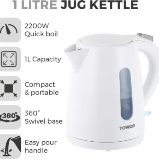 Tower T10029W 1L Jug Kettle Review: a compact, no‑nonsense kettle for small kitchens and travel
