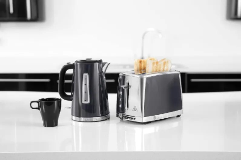 Luna Grey Stainless Steel 1.7L Cordless Electric Kettle (Quiet & Fast Boil 3KW, Removable Washable Anti-Scale Filter, Easy Push Button lid, Perfect Pour spout) 23211 Grey Luna Kettle