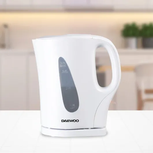 Essentials 1.7L Fast Boil Electric Kettle – White Plastic Cordless Jug with Auto Shut-Off & Boil-Dry Protection, Compact, Easy to Use & Clean Kettle White